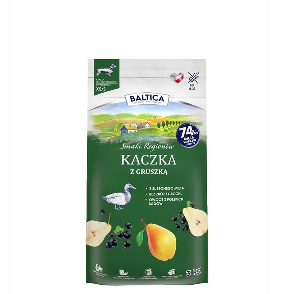 Karma dla psa Baltica Smaki Regionów Kaczka z gruszką dla ras XS/S 3 kg