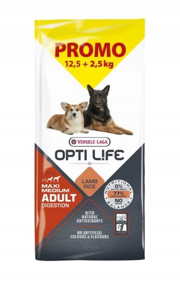 Karma sucha dla psów dorosłych średnich ras z jagnięciną 12,5 kg