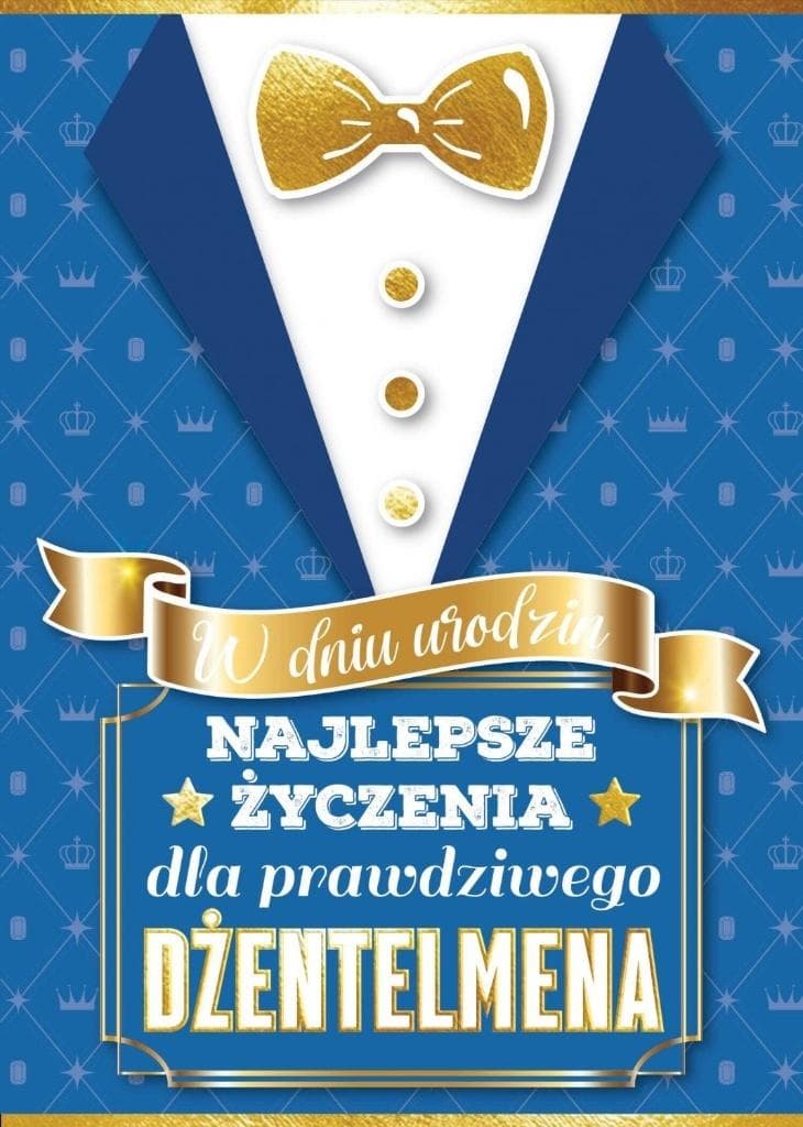 Karnet okolicznościowy Urodziny ze złoceniami i elementami przestrzennymi