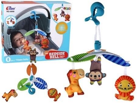 Karuzela do łóżeczka z klipsem zwierzątka Leantoys