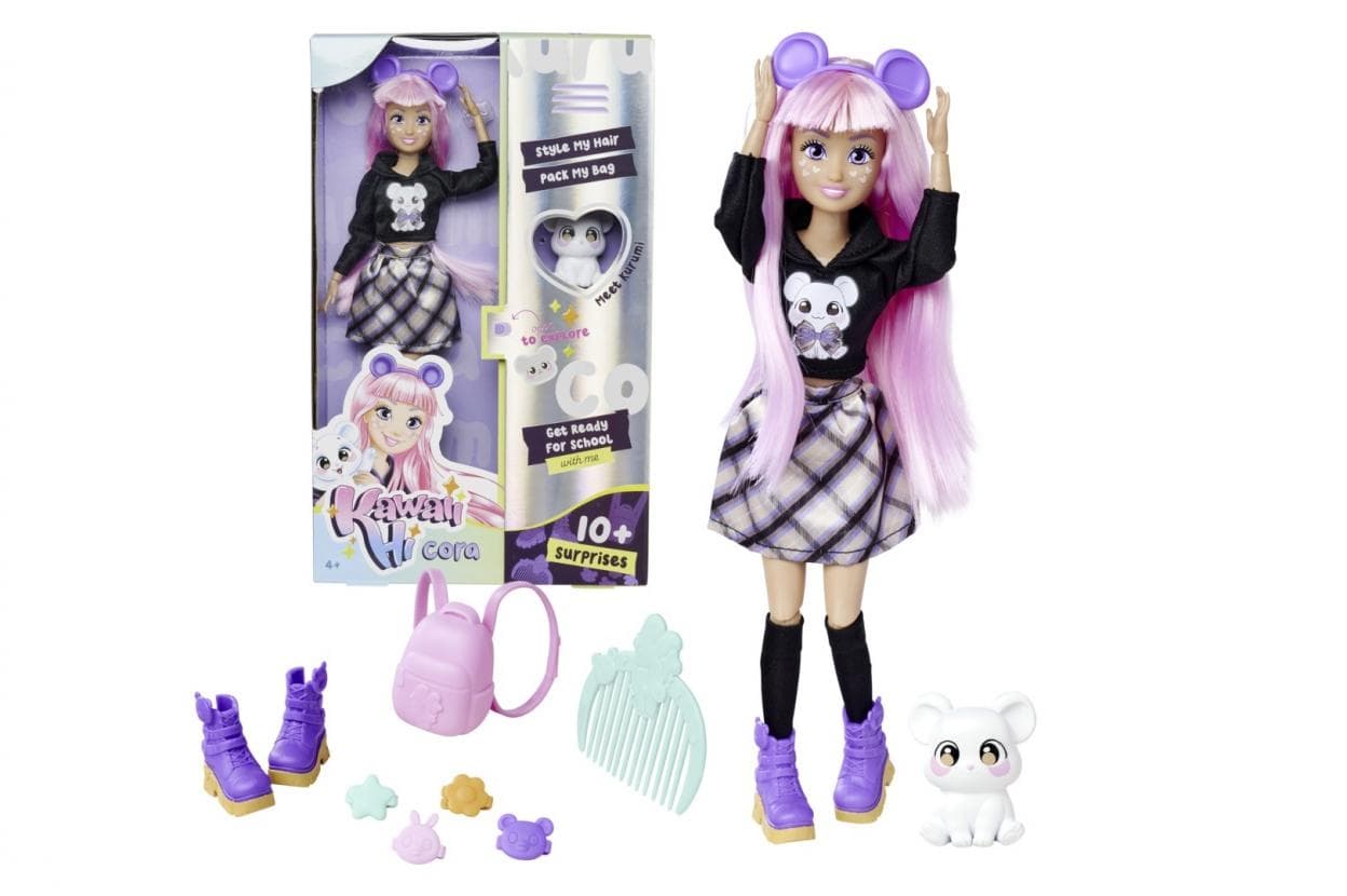 Lalka Kawaii Hi Cora ze zwierzątkiem Kurumi i akcesoriami