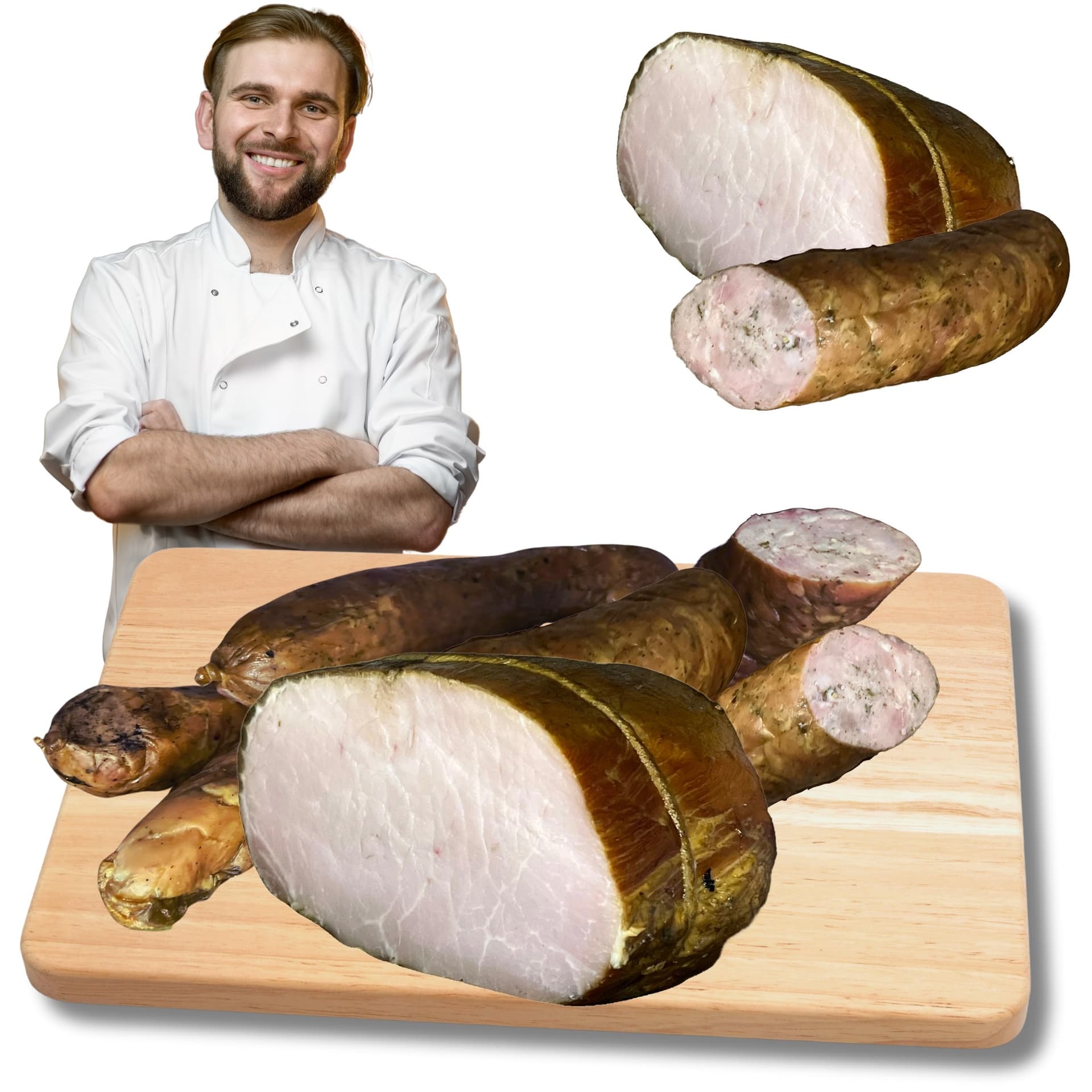 Kiełbasa schabowa wędzona około 1,2 kg