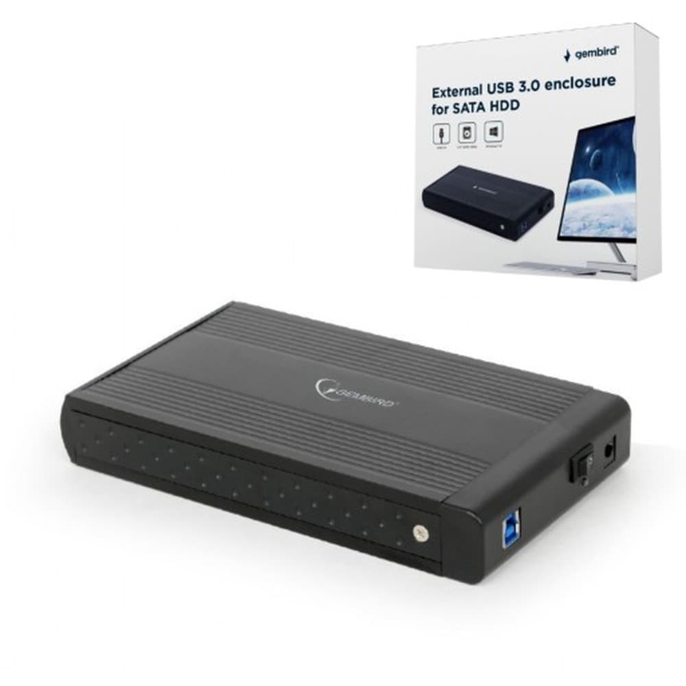 Kieszeń zewnętrzna na dysk 3.5 cala USB 3.0 aluminium czarna