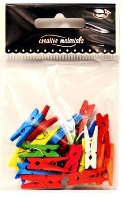 Kolorowe klamerki do bielizny małe 25 sztuk