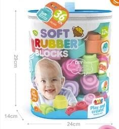 Miękkie klocki edukacyjne dla dzieci 36 sztuk