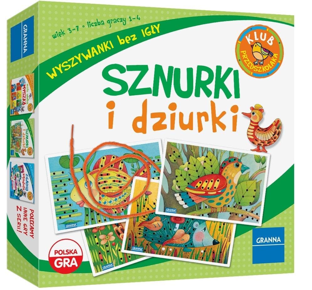 Gra edukacyjna Sznurki i dziurki Granna dla przedszkolaków