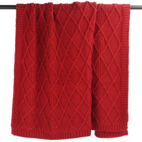 Koc akrylowy czerwony 127 x 152 cm