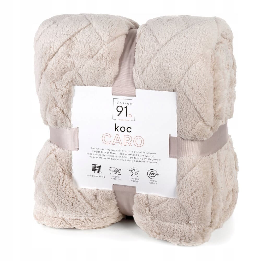 Koc Caro 150x200 cm Beżowy