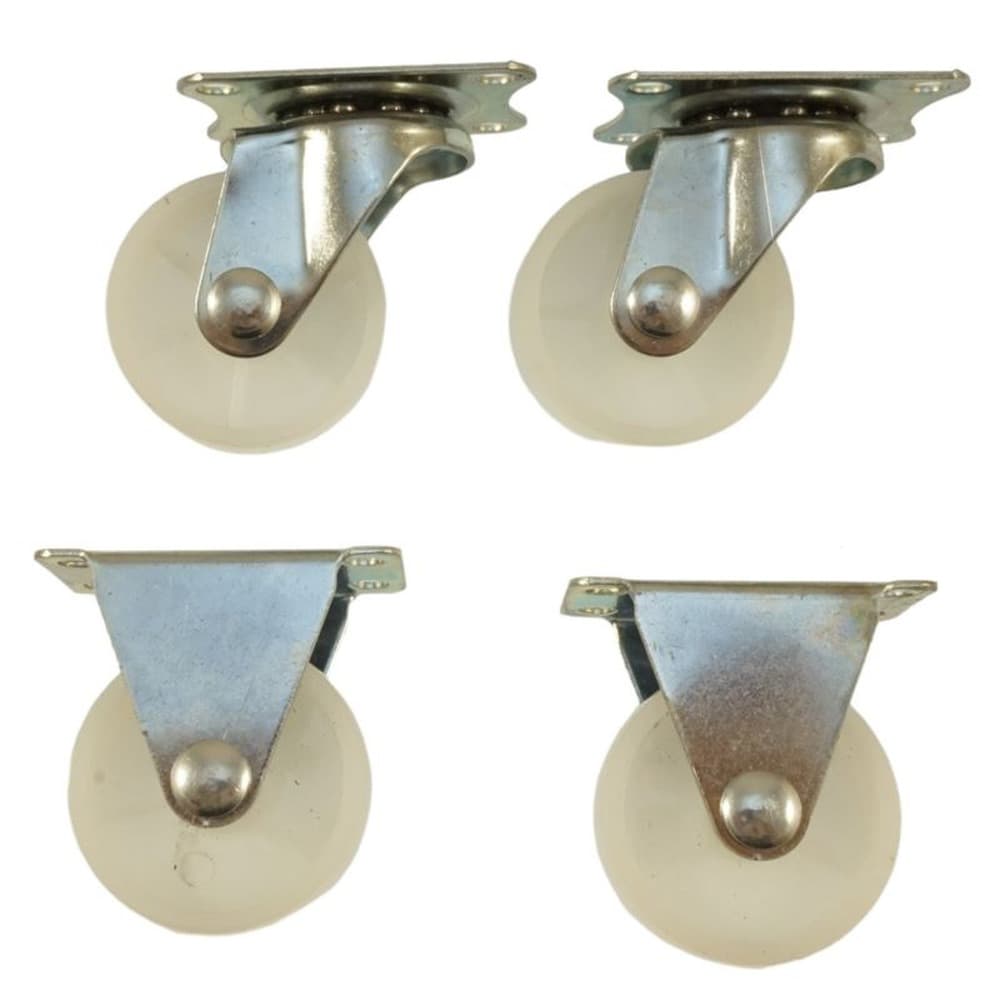 Kółka obrotowe meblowe warsztatowe nylonowe skrętne 40 mm 4 sztuki