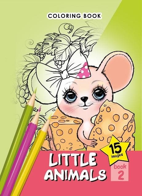 Kolorowanka A5 z 15 obrazkami małych zwierzątek