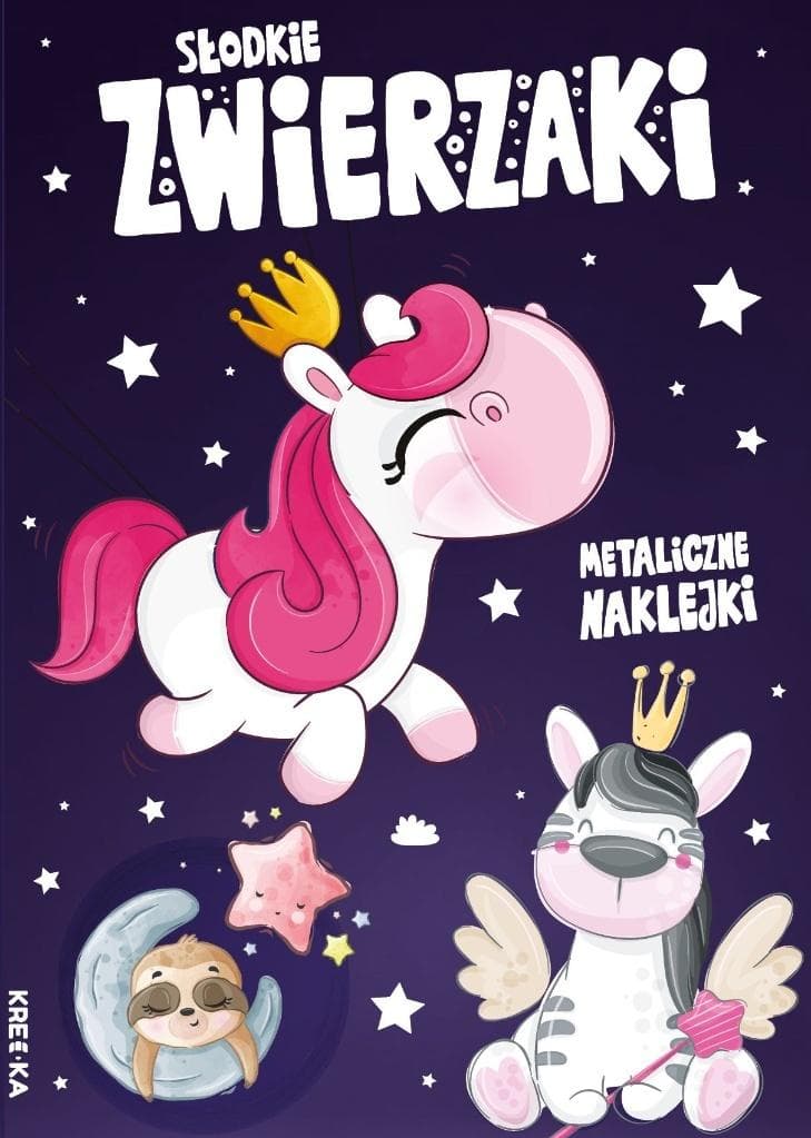 Kolorowanka z naklejkami Słodkie zwierzaki praca zbiorowa 16 stron