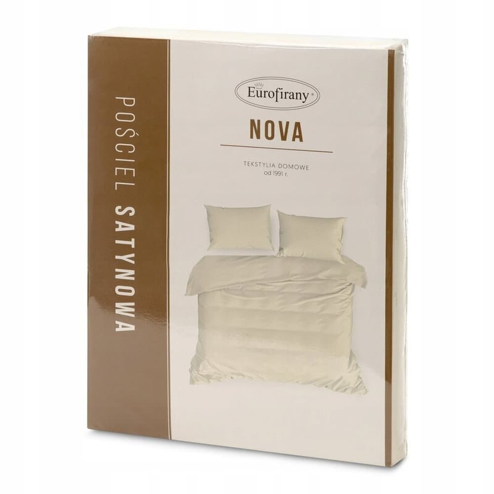 Komplet pościeli satynowej Nova kremowy 160x200 cm