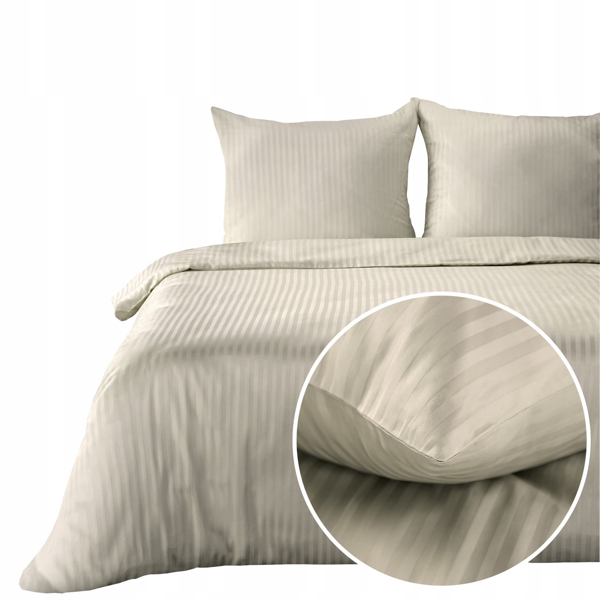 Komplet pościeli satynowej Vera beżowy 160x200 cm