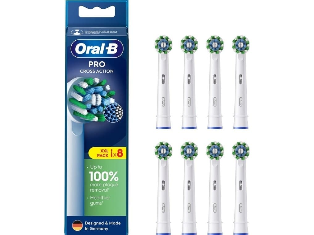 Końcówki wymienne do szczoteczki Oral-B Braun Cross Action 8 sztuk
