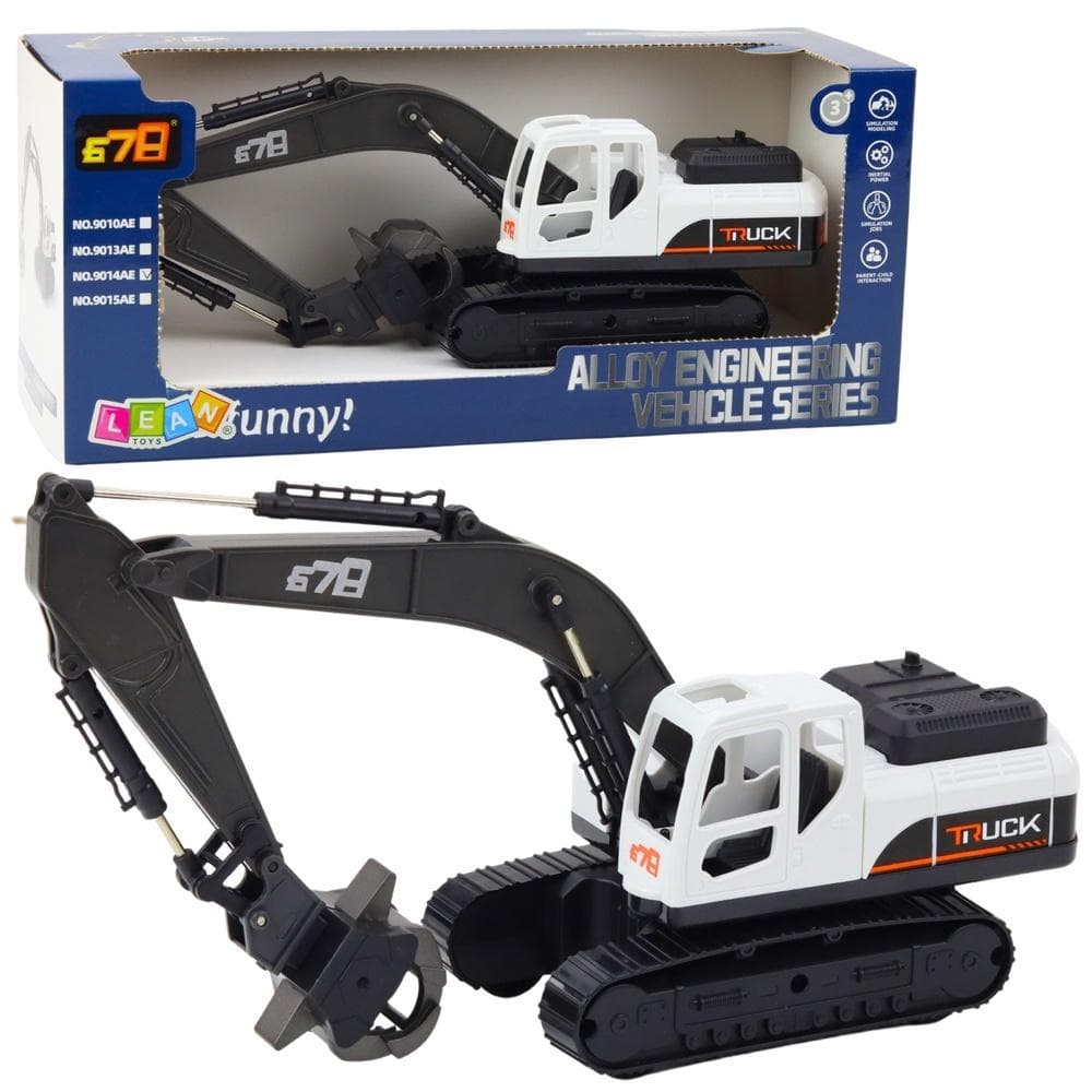 Koparka gąsienicowa z chwytakiem i ruchomą łyżką