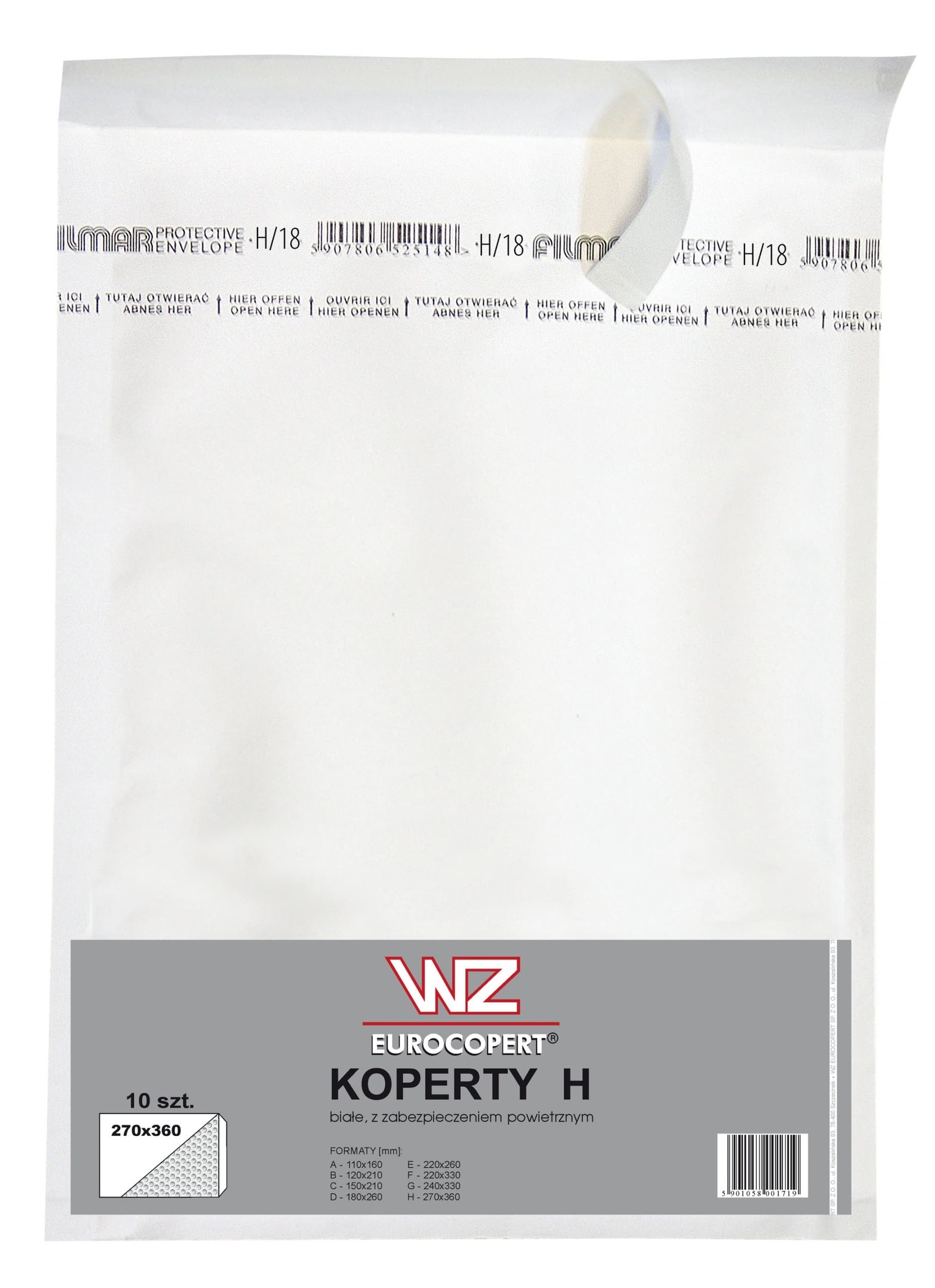Koperta bąbelkowa H/18 - 10 sztuk