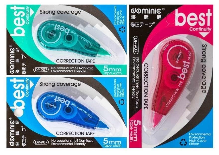 Korektor w taśmie Dominic 5 mm x 3 m mix wzorów