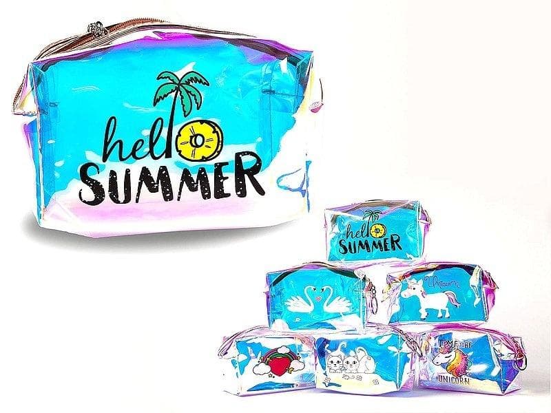 Neonowa kosmetyczka podróżna MIX wzorów 14 x 10 x 7 cm