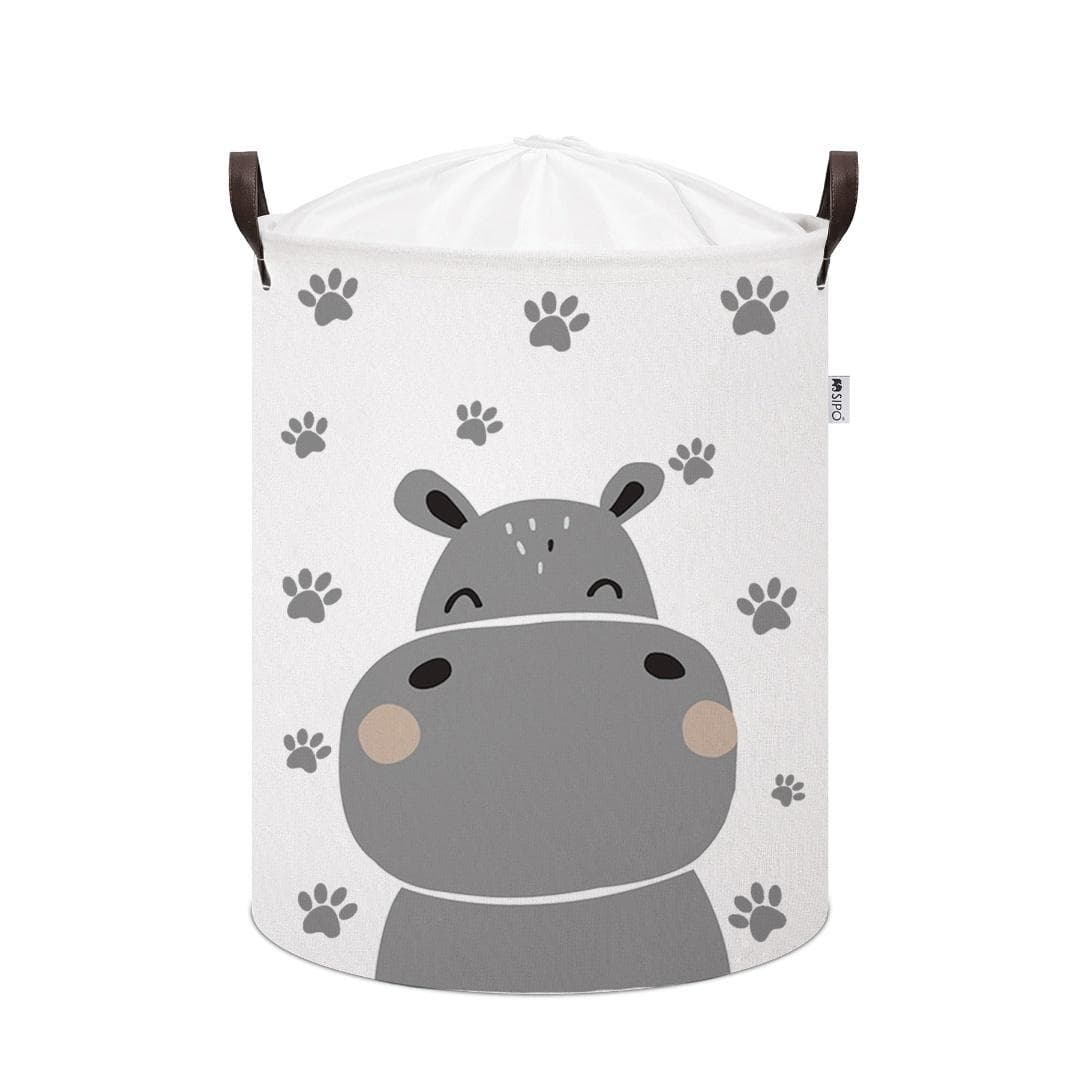 Kosz na zabawki bawełniany SIPO hipopotam XL 43 L