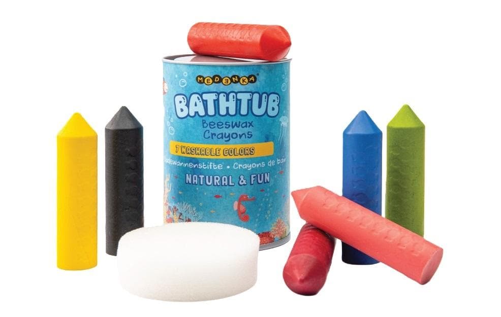 Kredki do kąpieli z naturalnego wosku pszczelego 7 kolorów Medenka