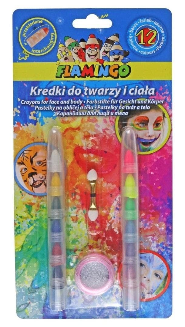 Kredki do malowania twarzy i ciała 12 kolorów