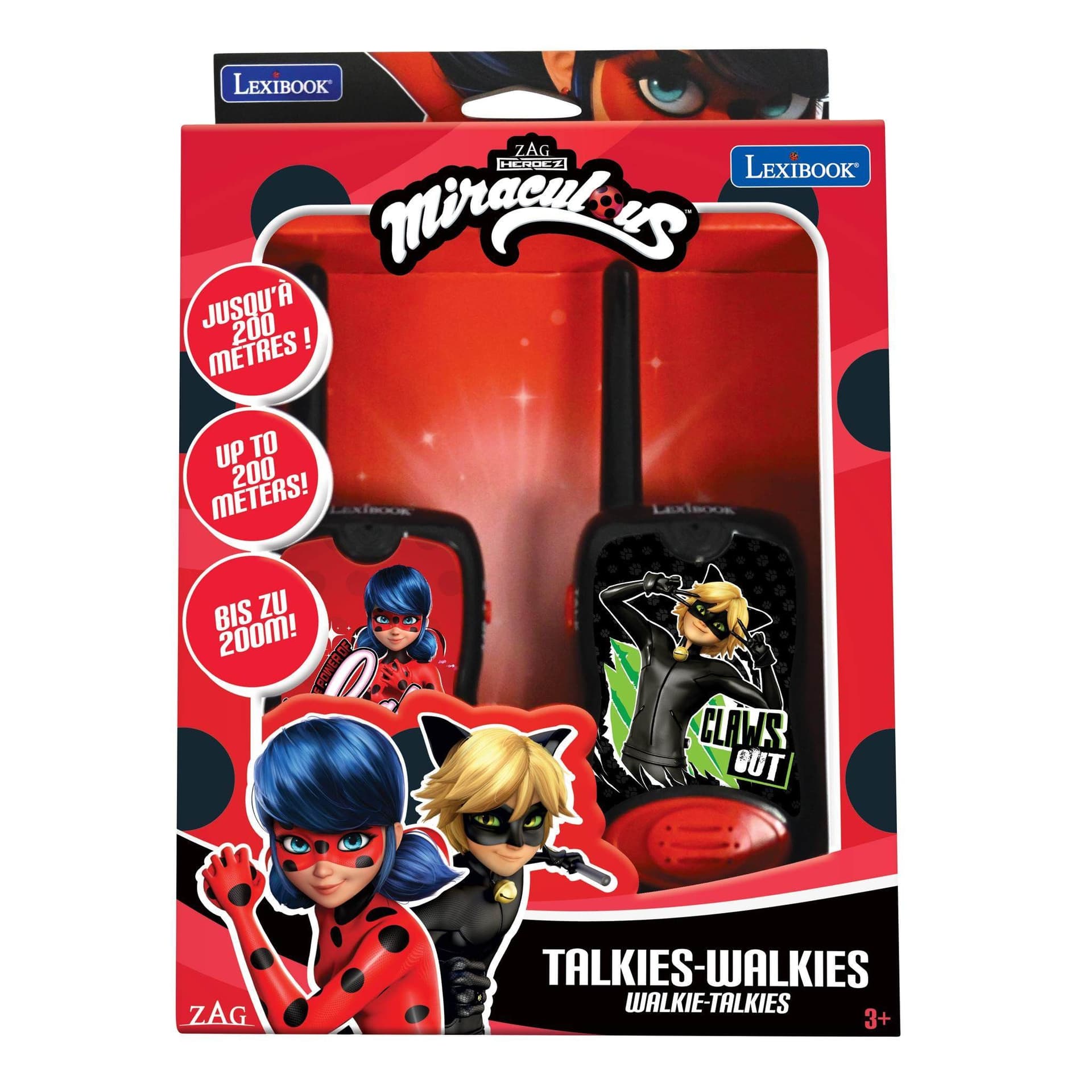 LEXIBOOK Miraculous walkie talkie 200 m