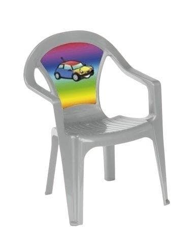 Krzesełko plastikowe dla dzieci pastel szare