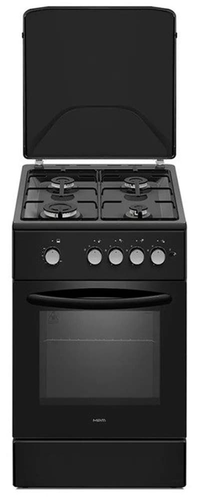 Kuchnia gazowa z czterema palnikami czarna