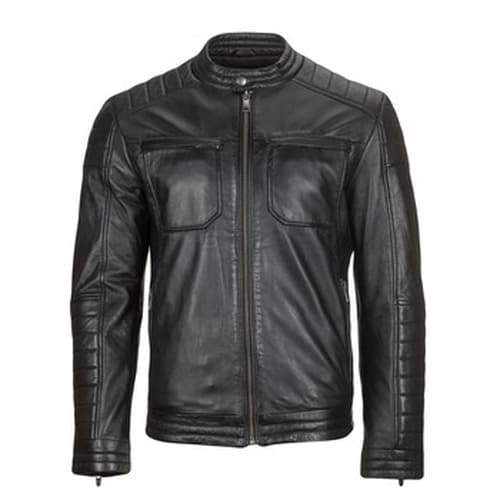 Kurtka męska skórzana czarna rozmiar 48