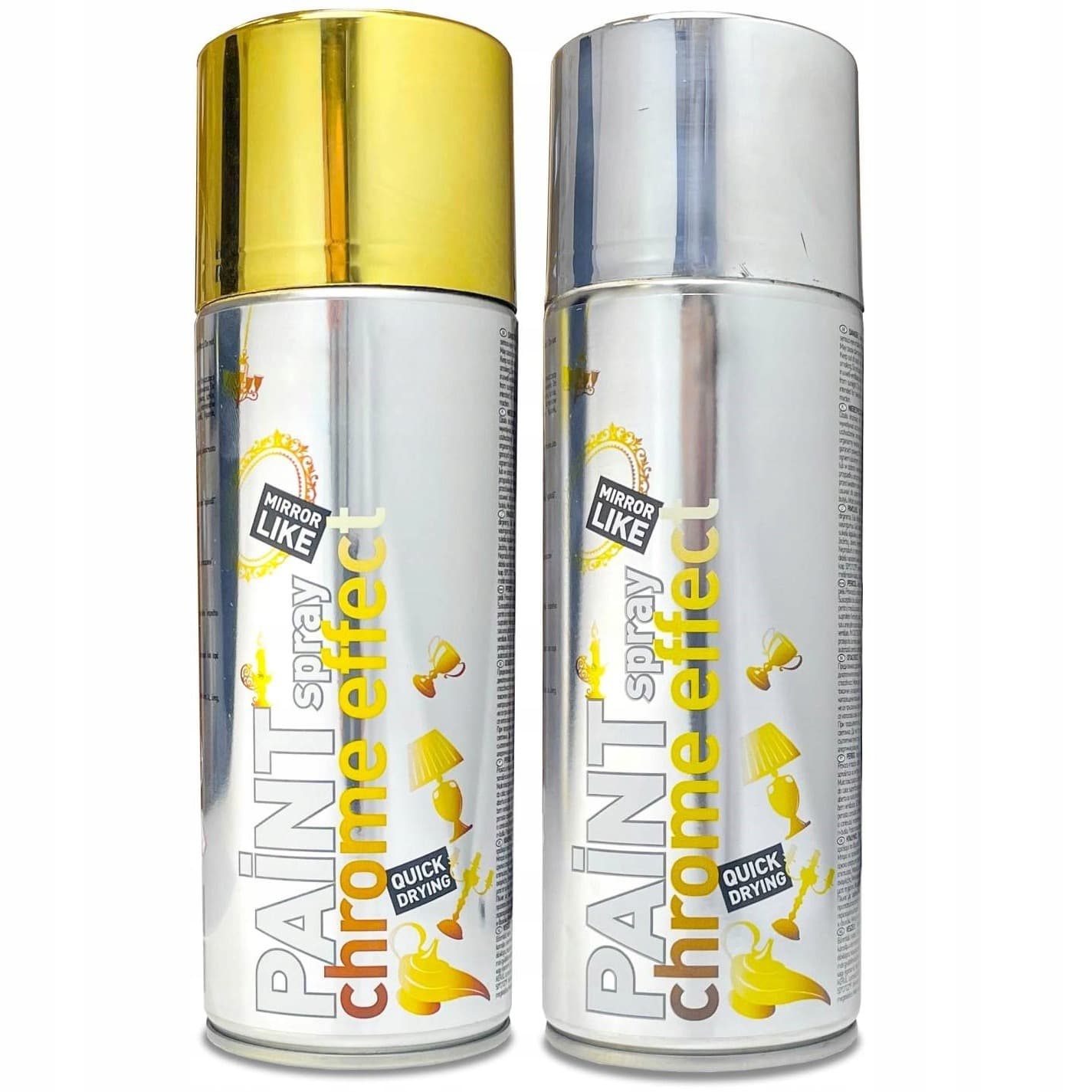 Lakier złoty i srebrny w sprayu do dekoracji