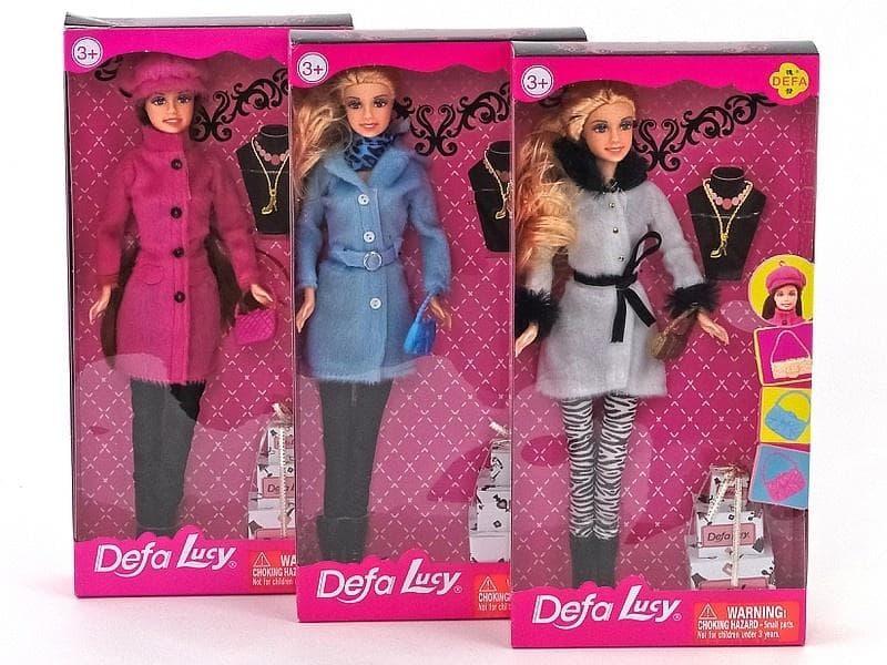 Lalka 29 cm w płaszczu MIX