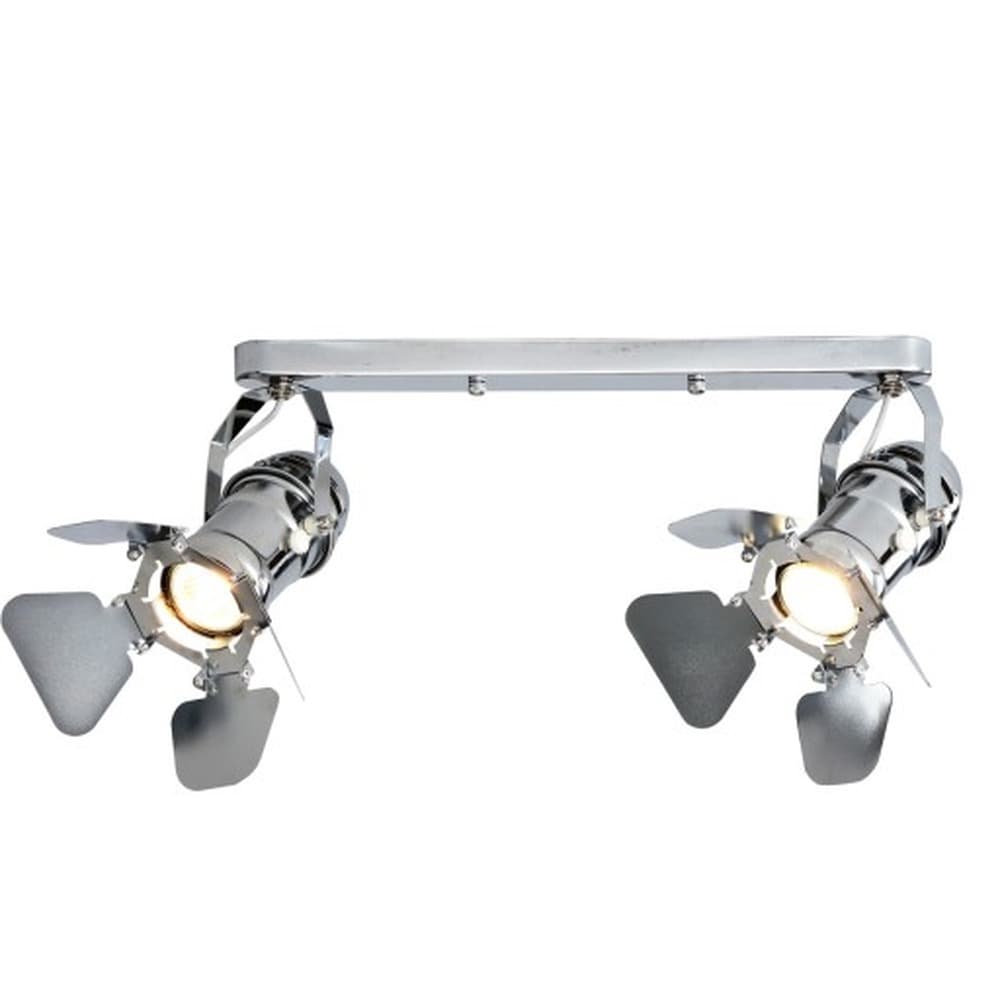 Lampa pojedyncza sufitowa CINEMA PODWÓJNA chromowana