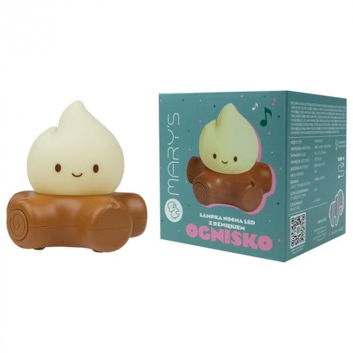 Lampka nocna LED imitująca płomień ogniska