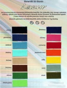 Lazur Barwnik do Tkanin 15 g Granatowy