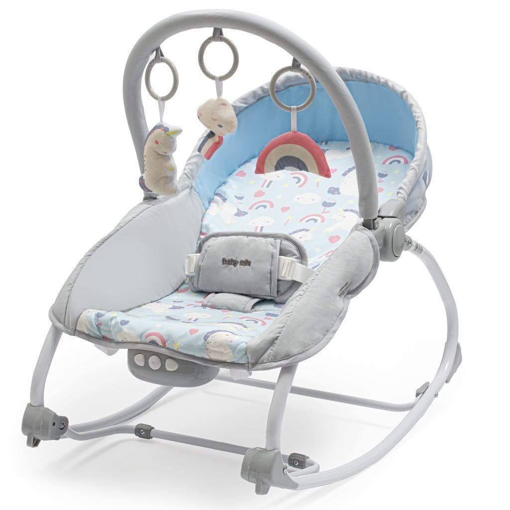 Leżaczek bujaczek multifunkcyjny z wibracjami unicorn