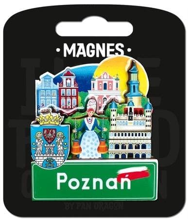 Magnes pamiątkowy z motywem Polski i Poznania