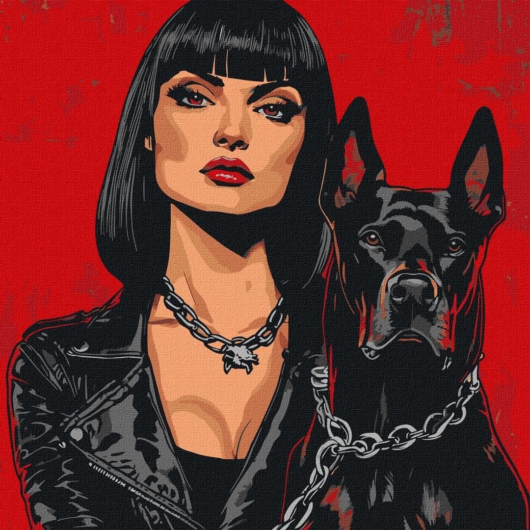 Malowanie po numerach Niebezpieczny 40 x 40 cm