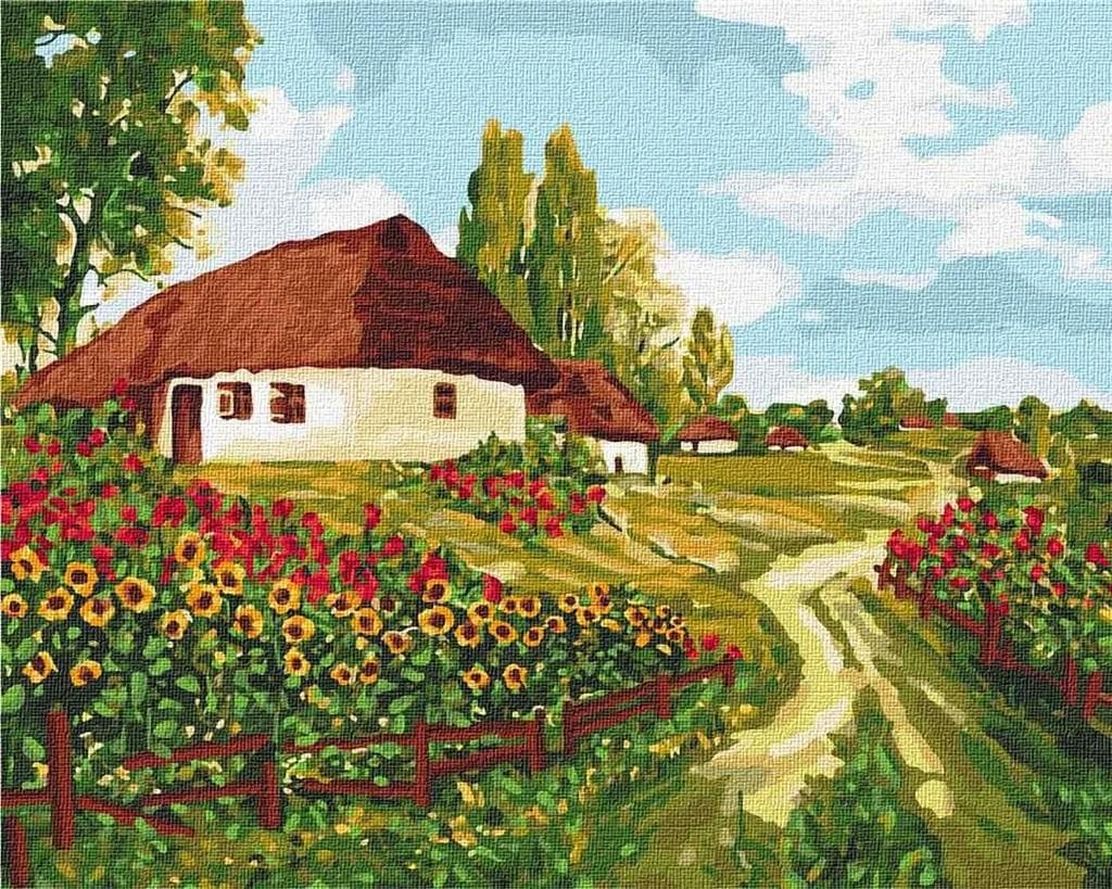 Malowanie po numerach Ukraińskimi drogami 40 x 50 cm
