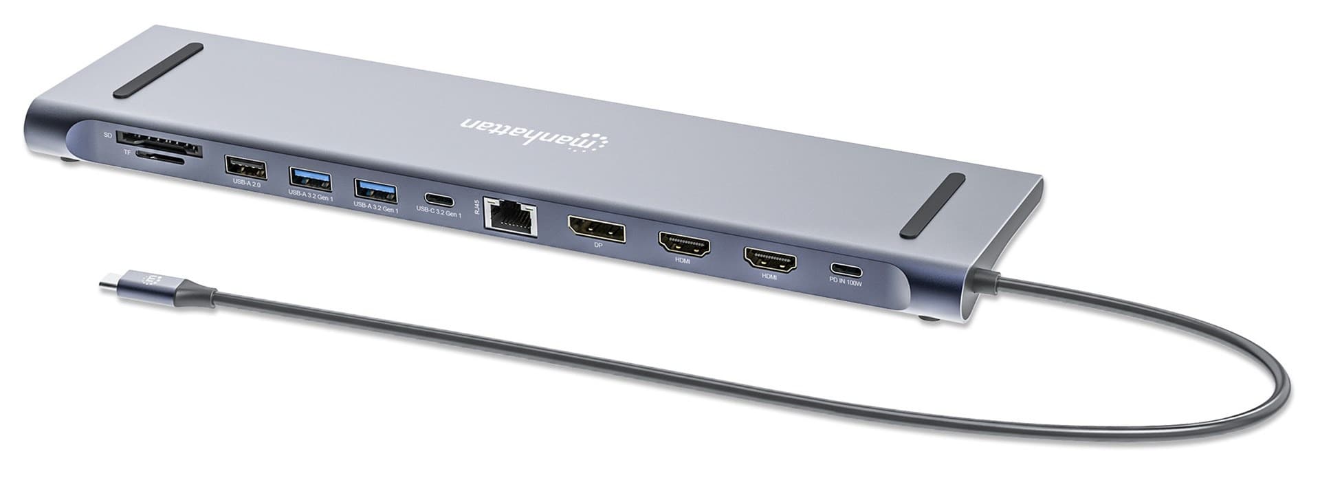 MANHATTAN Stacja dokująca 12w1 4K HDMI DisplayPort USB-A