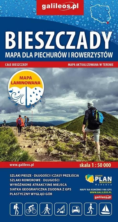 Mapa Bieszczady 1:50 000 - praca zbiorowa, wydanie 2025