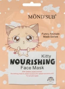 Maska w płachcie Mond'sub Animals Kitty z ekstraktami