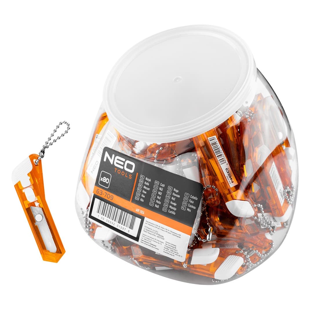 Mały nożyk w słoiku, zestaw 80 sztuk