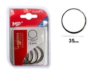 Metalowe kółka do kluczy o średnicy 35 mm, zestaw 5 sztuk