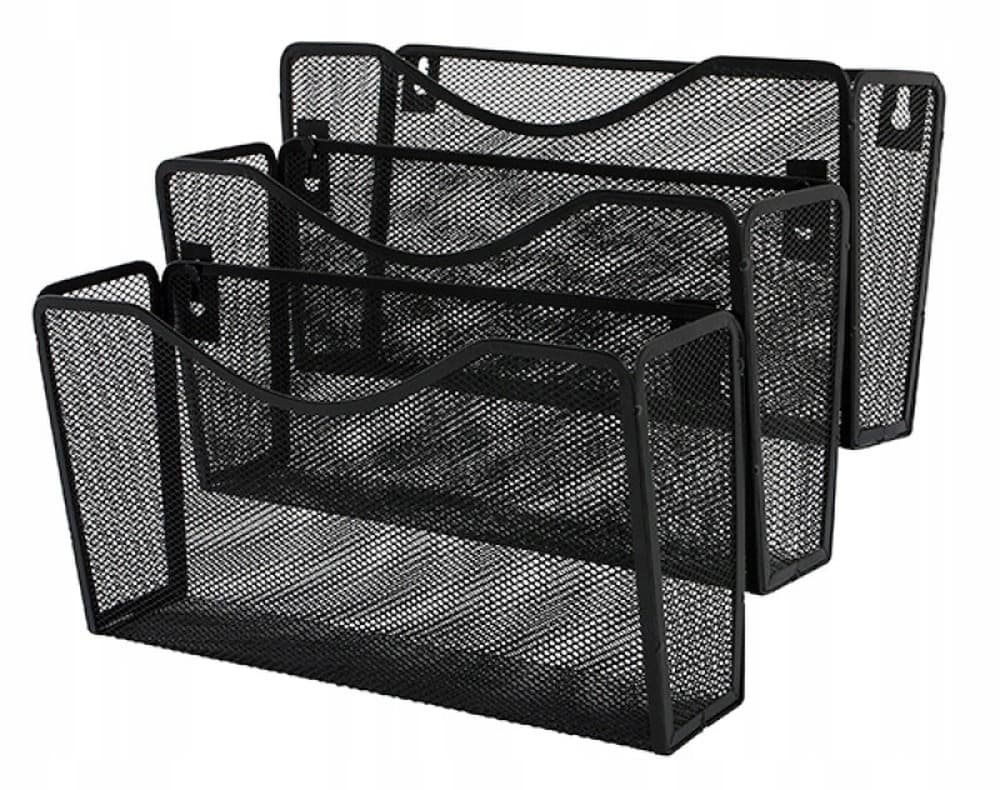 Metalowy zestaw 3 szuflad do przechowywania czarny