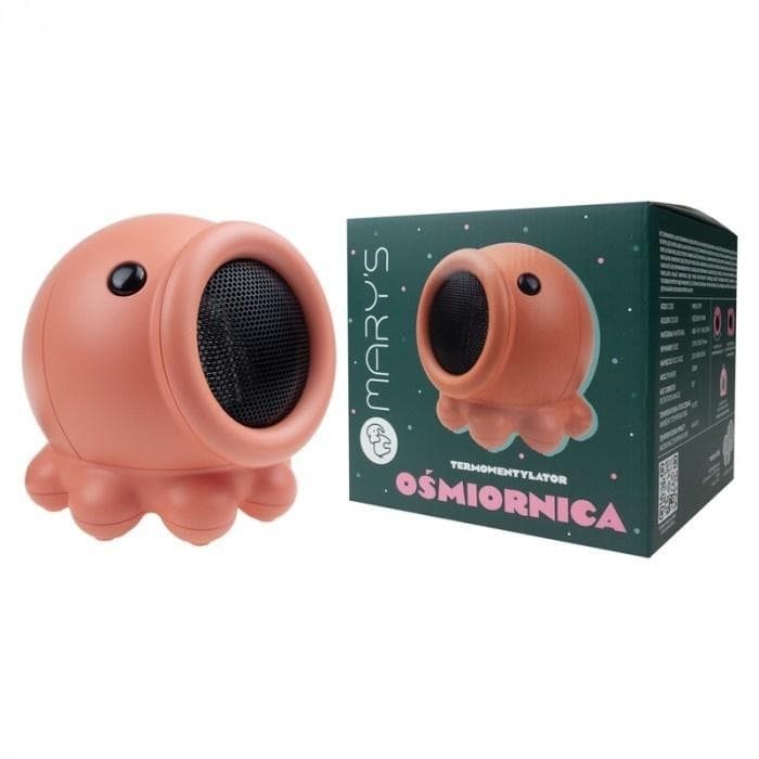 Mini grzejnik w kształcie ośmiornicy różowy 500W