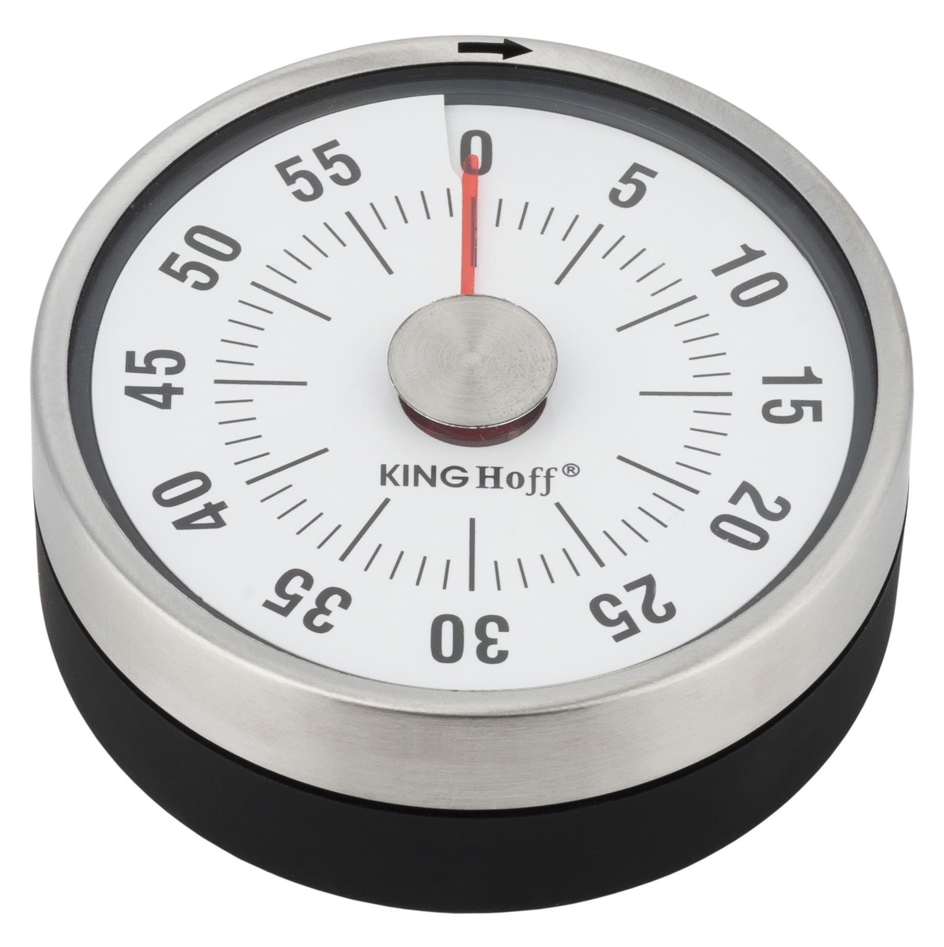 Minutnik kuchenny mechaniczny ze stali nierdzewnej z magnesem Kinghoff