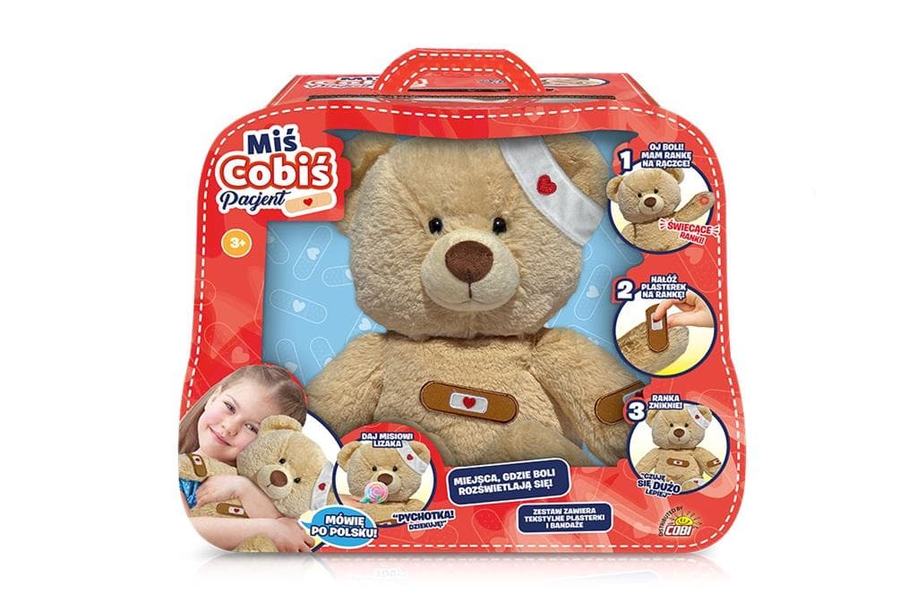 Interaktywny miś Cobiś pluszowy pacjent