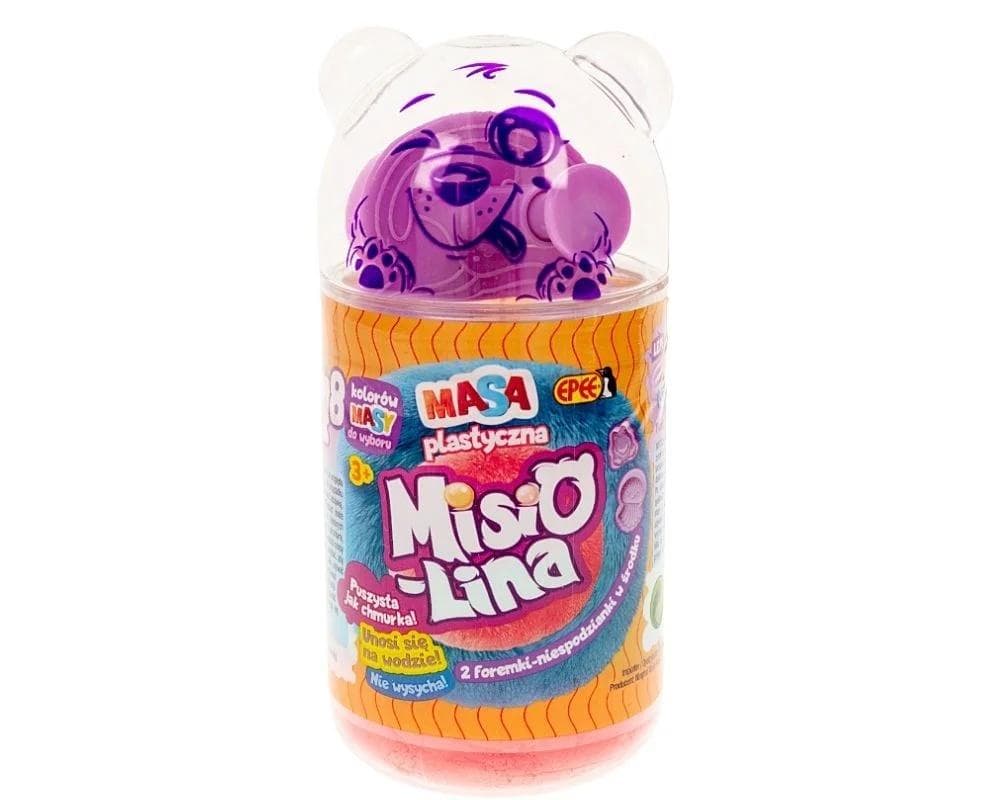 Misiolina masa plastyczna dla dzieci 2 x 50g z foremkami