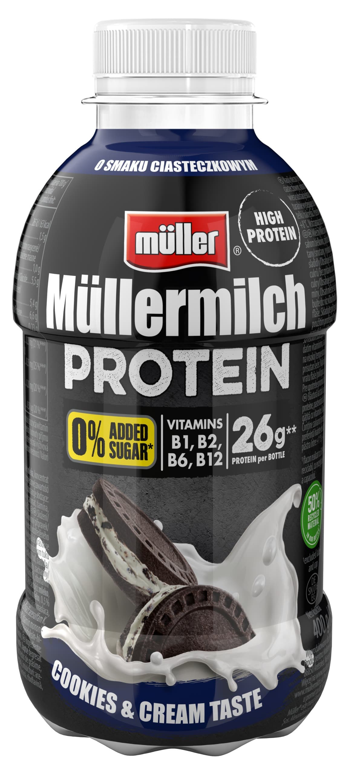 Napój mleczny proteinowy Müller Müllermilch czekoladowy 400 g