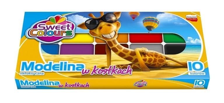Modelina w kostkach 10 intensywnych kolorów